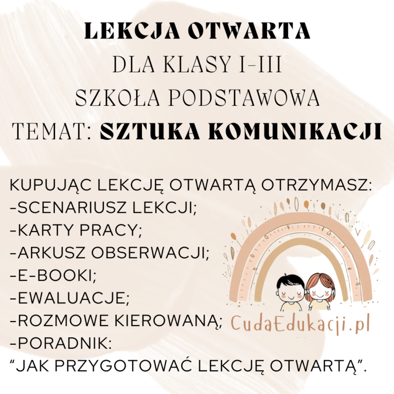 Lekcja otwarta: Sztuka komunikacji, klasy I-III SP