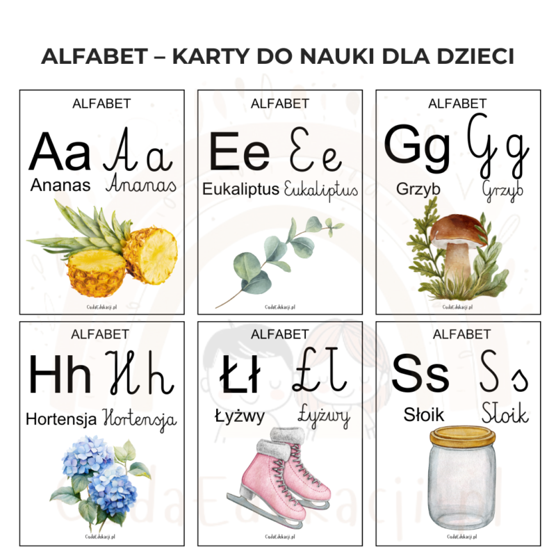 Alfabet – Karty do nauki dla dzieci