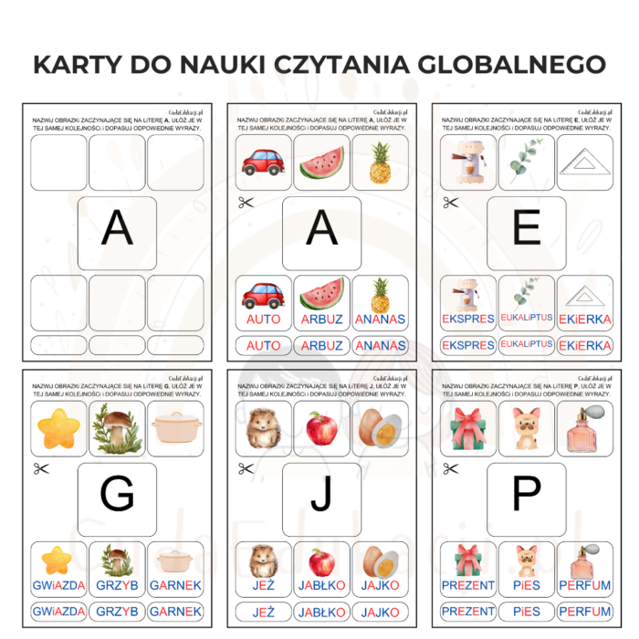 Karty do nauki czytania globalnego