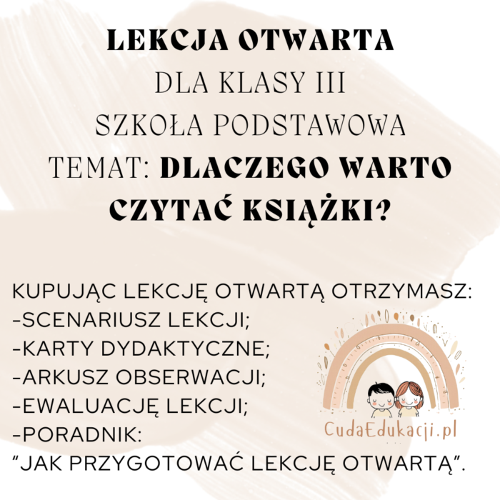 Lekcja otwarta: Dlaczego warto czytać książki ? Klasa III SP