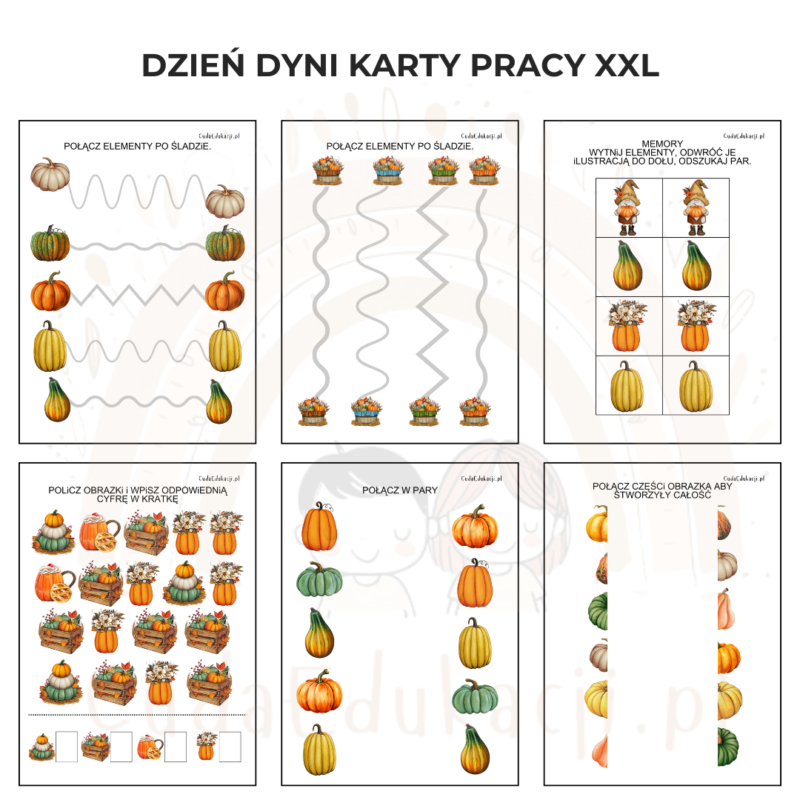 Dzień Dyni karty pracy - pakiet XXL PDF