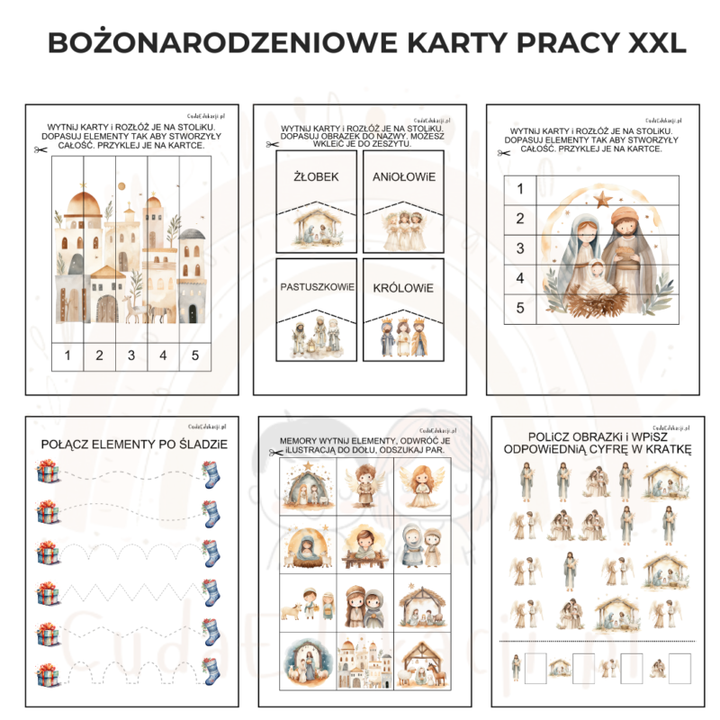 Boże Narodzenie karty pracy - pakiet XXL PDF