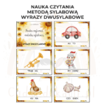 Nauka czytania metodą sylabową - wyrazy dwusylabowe