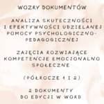 Wzory dokumentów: Zajęcia rozwijające kompetencje emocjonalno-społeczne