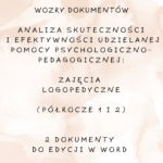 Wzory dokumentów: Zajęcia logopedyczne