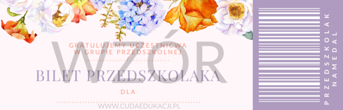 Bilet przedszkolaka na zakończenie roku przedszkolnego - obrazek 4