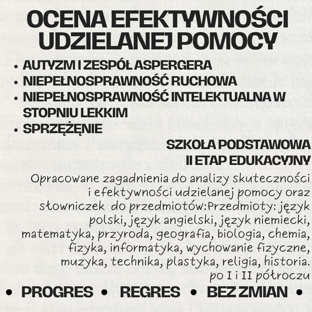 3 Analiza skuteczności i efektywności udzielanej pomocy – II etap edukacyjny, komplet wzorów, słowniczków i opisów - obrazek 1