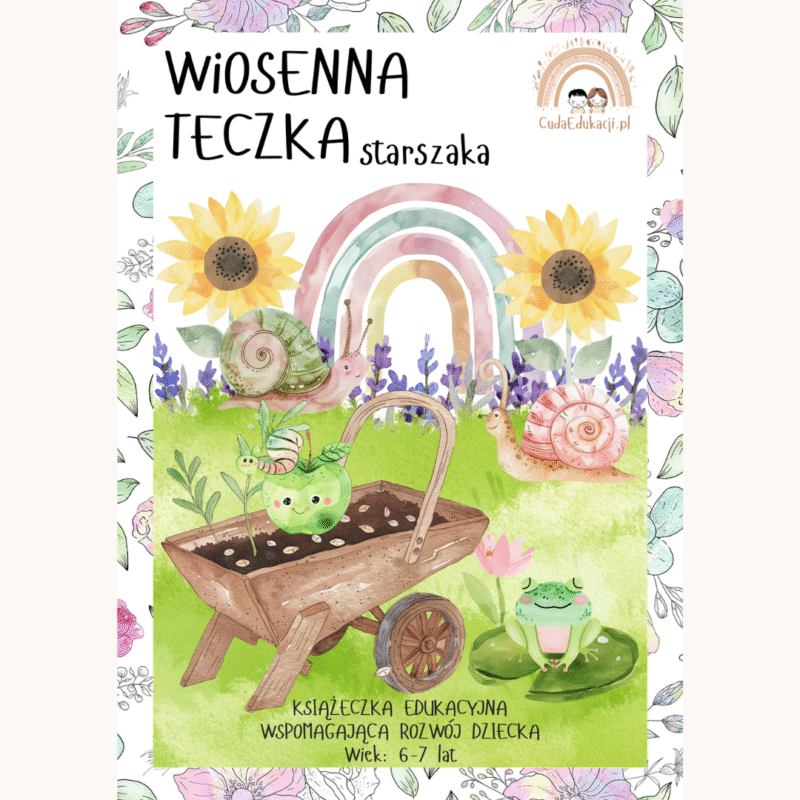 Wiosenna teczka starszaka 6-7 lata karty pracy PDF