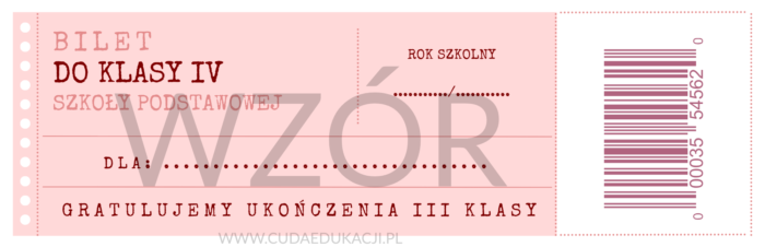 Bilet do IV klasy na zakończenie roku szkolnego - obrazek 3
