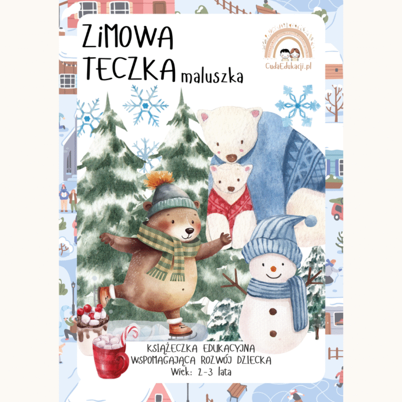 Zimowa teczka maluszka 2-3 lata karty pracy PDF