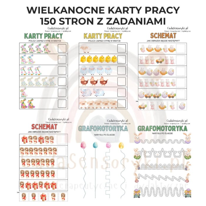 Wielkanocne karty pracy - pakiet XXL PDF - obrazek 2