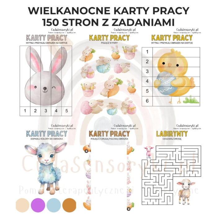 Wielkanocne karty pracy - pakiet XXL PDF - obrazek 4