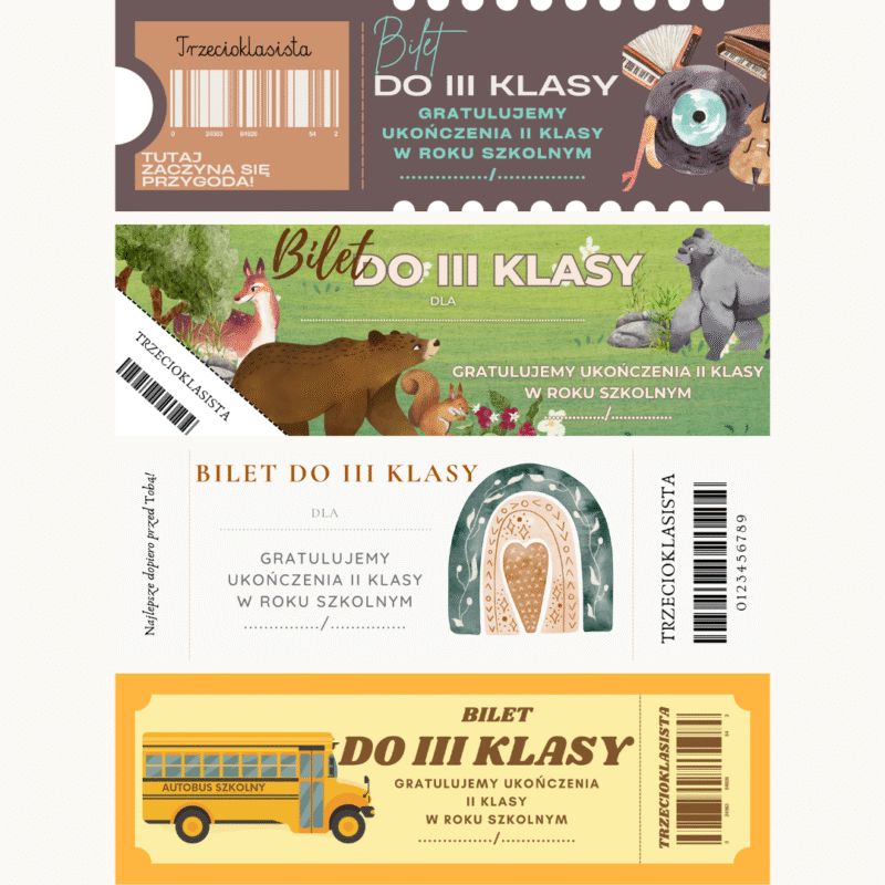 Bilet do III klasy na zakończenie roku szkolnego