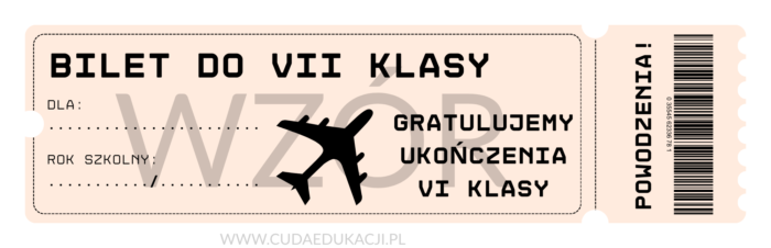 Bilet do VII klasy na zakończenie roku szkolnego - obrazek 4