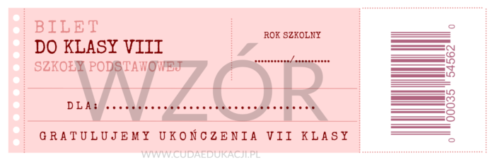 Bilet do VIII klasy na zakończenie roku szkolnego - obrazek 5