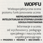 WOPFU – niepełnosprawność intelektualna w stopniu lekkim – szkoła podstawowa