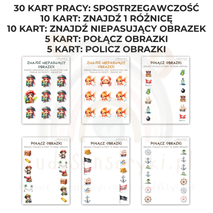 Percepcja wzrokowa i koncentracja uwagi, ćwiczenia na spostrzegawczość karty pracy PDF - obrazek 4