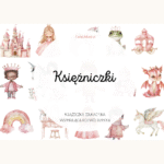Księżniczki. Książeczka edukacyjna PDF, 20 kart pracy 4-5 lat