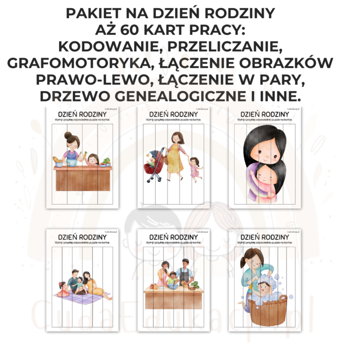 Zestaw Dzień Rodziny + Dzień Mamy + Dzień Taty + Kolorowanki - obrazek 3