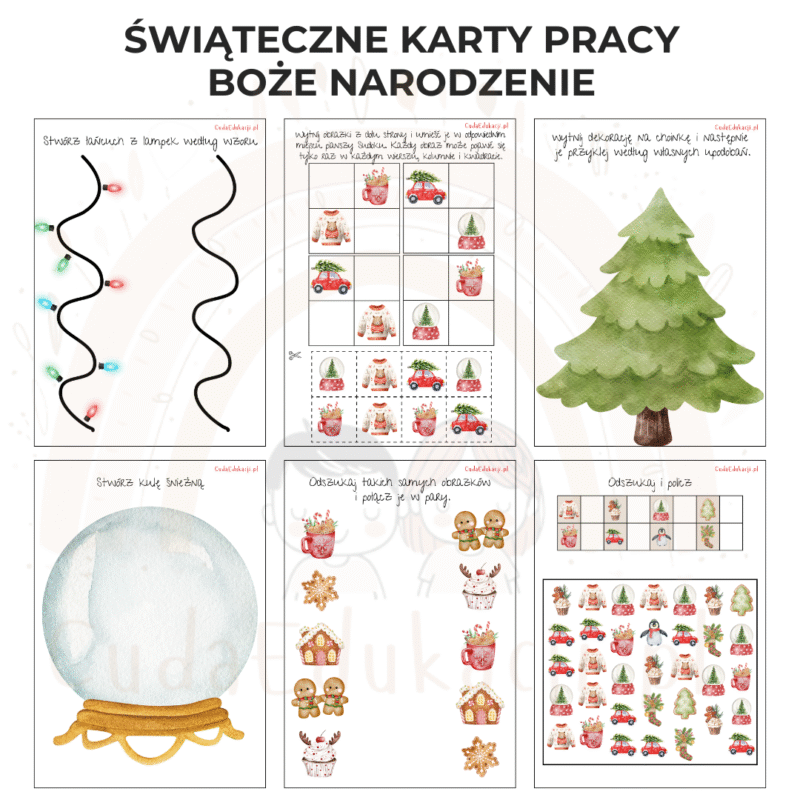 Świąteczne karty pracy - Boże Narodzenie