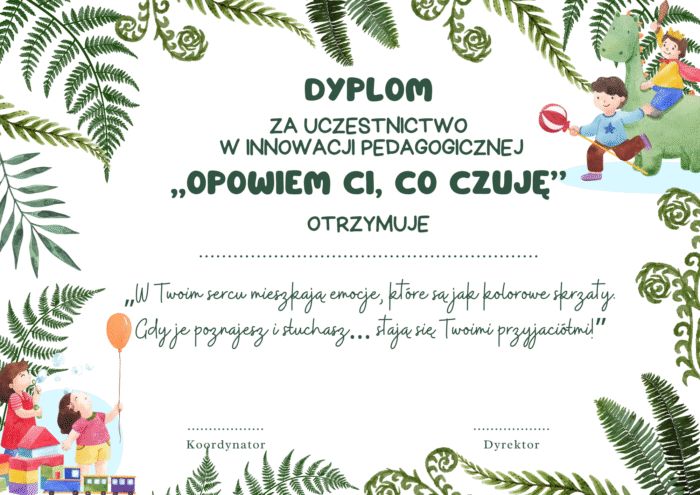 Innowacja pedagogiczna "Opowiem Ci, co czuję" - PRZEDSZKOLE - obrazek 2