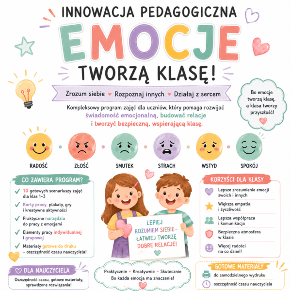 2024/2025 Innowacja pedagogiczna „Emocje tworzą klasę!” dla klas I-III w SP