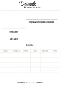 Dziennik pedagoga specjalnego + dokumentacja pomocy psychologiczno pedagogicznej w szkole podstawowej - obrazek 18
