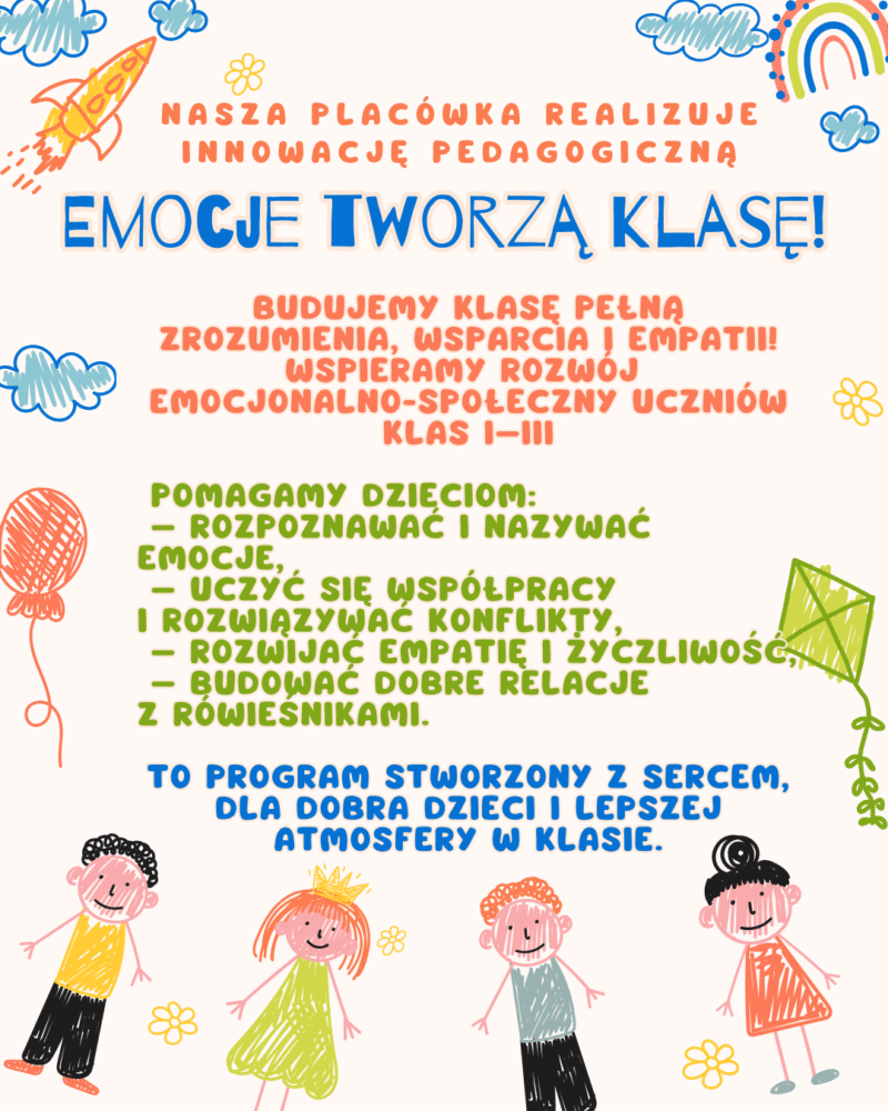 Innowacja pedagogiczna „Emocje tworzą klasę!” dla klas I-III w SP