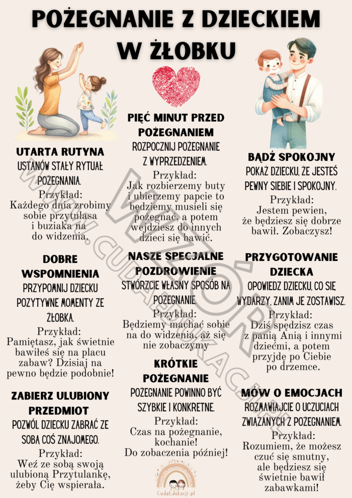 Karta informacyjna dla rodziców Pożegnanie z dzieckiem – żłobek, przedszkole, szkoła - obrazek 3