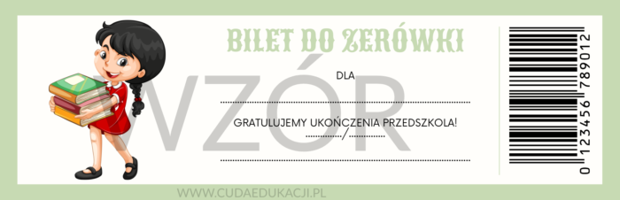 Bilet do zerówki na zakończenie roku przedszkolnego - obrazek 3