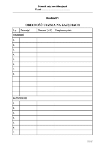 Dziennik Zajęć Rewalidacyjnych - szkoła podstawowa + przedszkole - obrazek 6