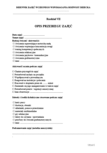 Dziennik zajęć wczesnego wspomagania rozwoju dziecka WWRD - obrazek 8