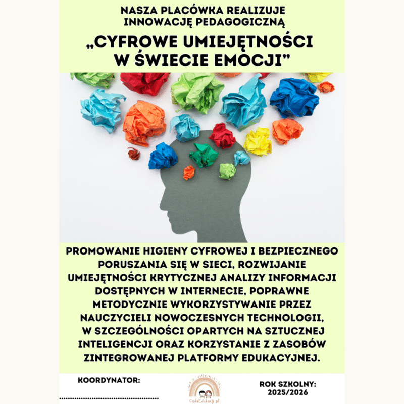 Innowacja pedagogiczna: Cyfrowe umiejętności w świecie emocji dla klas VII-VIII SP