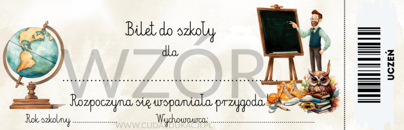 Bilet na rozpoczęcie szkoły