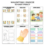 Walentynki z elementami TUS – zestaw 10 kart pracy