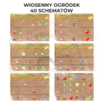 Wiosenny ogródek - 40 schematów do uzupełnienia